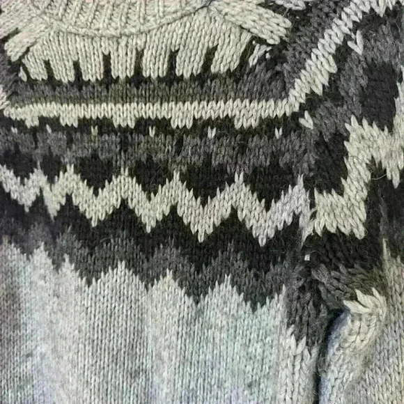 Lara Knit, Crewneck, Sweater, Grey and  Black, Size M - Picture 3 of 5